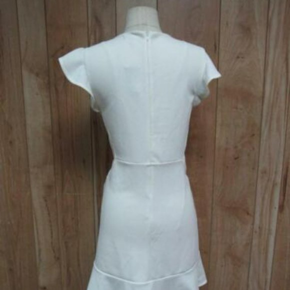 express fit and flare ruffle sleeve dress - Picture 3 of 5